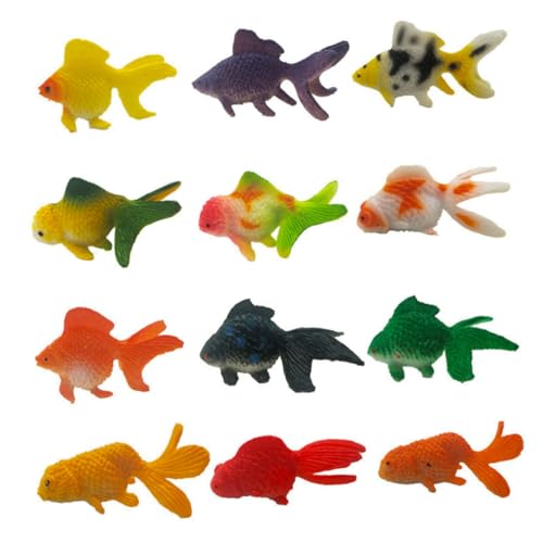 SOIMISS 12 Stück Teiliges Goldfisch Modell aus PVC Realistische Miniatur Goldfische für Aquarium Deko Kindgerechte Lernspielzeuge mit Detailgetreuem Design Farblich Sortiert für SOIMISS 12 Stück Teiliges Goldfisch Modell aus PVC Realistische Miniatur Goldfische für Aquarium Deko Kindgerechte Lernspielzeuge mit Detailgetreuem Design Farblich Sortiert für von SOIMISS