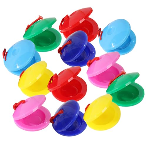 SOIMISS 12 Stück Teiliges Kastagnetten Bunte Finger Kastagnetten aus Sicherem Kunststoff Pädagogisches Musikspielzeug für Kleinkinder zur Musikalischen Früherziehung und Sensorischen SOIMISS 12 Stück Teiliges Kastagnetten Bunte Finger Kastagnetten aus Sicherem Kunststoff Pädagogisches Musikspielzeug für Kleinkinder zur Musikalischen Früherziehung und Sensorischen von SOIMISS