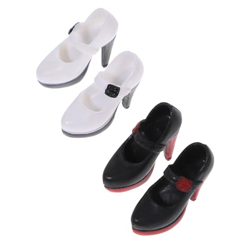 SOIMISS 2 Paare Miniatur Puppenschuhe High Heels Kleine Doll Shoes Zubehör für Puppen Kreatives DIY und Fotorequisiten in Schwarz und Weiß SOIMISS 2 Paare Miniatur Puppenschuhe High Heels Kleine Doll Shoes Zubehör für Puppen Kreatives DIY und Fotorequisiten in Schwarz und Weiß von SOIMISS