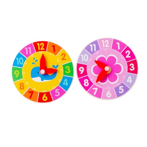 SOIMISS 2 STÜCK Teiliges Holz Lernspielzeug Uhr Bunte Cartoon Uhren Pädagogisches Kognitives für Kleinkinder Jungen Mädchen Fördert Hand Augen koordination und Frühes Lernen Langlebiges SOIMISS 2 STÜCK Teiliges Holz Lernspielzeug Uhr Bunte Cartoon Uhren Pädagogisches Kognitives für Kleinkinder Jungen Mädchen Fördert Hand Augen koordination und Frühes Lernen Langlebiges von SOIMISS