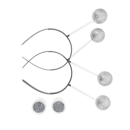 SOIMISS 2 Sätze Maskerade-Anzug Kostüm Kopfbedeckung Antennenstirnbänder für Damen Mars-Kopfschmuck Plastik Silber SOIMISS 2 Sätze Maskerade-Anzug Kostüm Kopfbedeckung Antennenstirnbänder für Damen Mars-Kopfschmuck Plastik Silber von SOIMISS