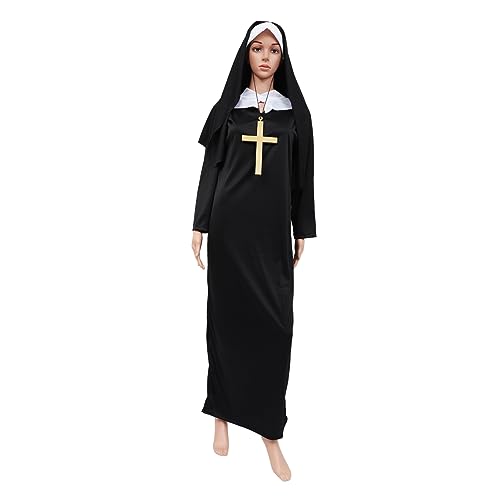 SOIMISS 2 Sätze Nonnenkostüm für Erwachsene halloween kleider halloween dress Halloween-Kostüm zum Thema Halloween-Nonnenkleidung Cosplay-Kleidung für Erwachsene Halloween-Party-Requisiten von SOIMISS