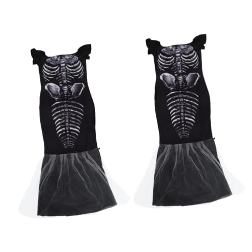 SOIMISS 2 Stk Halloween-Hexenkostüm Skelettkleid Party Gothic-Kleidung Totenkopfkleid halloween costume halloween kleidung Mädchenkleider Fischschwanzkleid Mädchen kleiden sich Polyester von SOIMISS