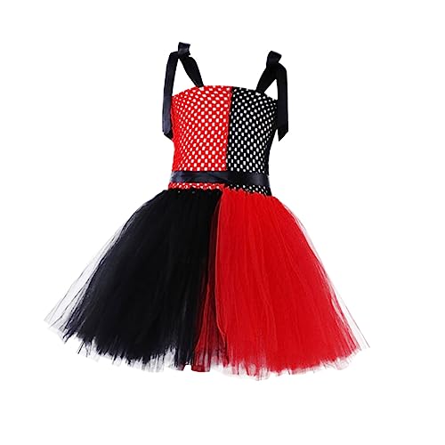 SOIMISS 2 Stück Clown Kleid Weihnachts Tutu Rotes Weihnachts Tutu Weihnachts Tutu Outfit Mädchen Kleider Tüll Weihnachtskleid Kleinkind Mädchen Tüllkleid Performance Kleid Clown von SOIMISS