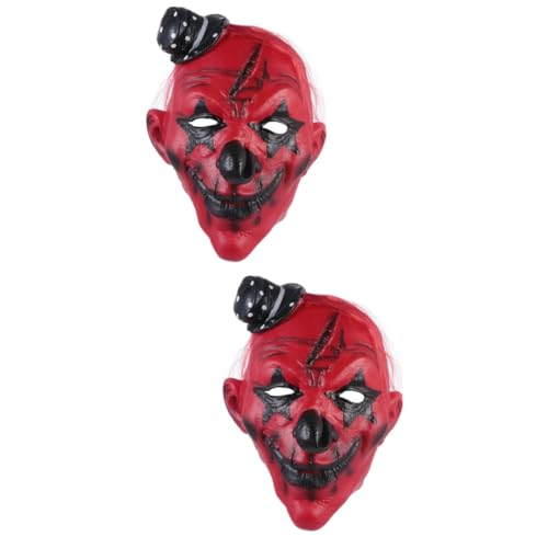 SOIMISS 2 Stück Clown Maske Halloween Für Erwachsene Abschlussball Clown Gesicht Clown Verkleidungskostüme Neuheit Halloween Böser Clown Halloween Gruseliger Clown von SOIMISS