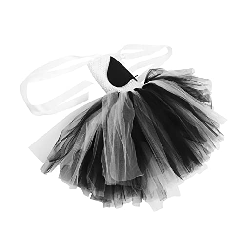 SOIMISS 2 Stück Kinder Ballkleider Ballett Tüll Tutu Rock Mädchen Tutu Rock Gestreiftes Tutu Kleid Halloween Cosplay Mädchen Kleid Tüllrock Für Mädchen Tanz Tutu Nylon Mesh Schwarz von SOIMISS