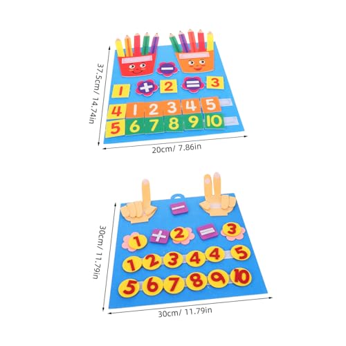 SOIMISS 2 Stück Montessori Kindergarten Mathe Lernspiel Fingerzahlen Multiplikationstafel aus Weichem Vliesstoff für Kleinkinder Fördert Logisches Denken und Motorische Fähigkeiten SOIMISS 2 Stück Montessori Kindergarten Mathe Lernspiel Fingerzahlen Multiplikationstafel aus Weichem Vliesstoff für Kleinkinder Fördert Logisches Denken und Motorische Fähigkeiten von SOIMISS