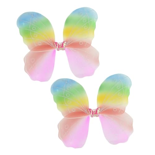 SOIMISS 2 Stück Schmetterlingsflügel Teilig Bunt Einlagig Leichte Stoffflügel für Mädchen Bühnenauftritte Halloween Kostüm Elfenflügel Verstellbar und Bequem für Tanz und Fotografie SOIMISS 2 Stück Schmetterlingsflügel Teilig Bunt Einlagig Leichte Stoffflügel für Mädchen Bühnenauftritte Halloween Kostüm Elfenflügel Verstellbar und Bequem für Tanz und Fotografie von SOIMISS