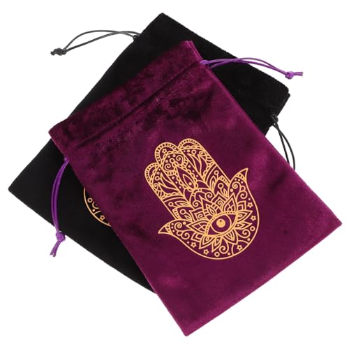 SOIMISS 2 Stück Tarottasche Kleine Würfeltasche Orakelkarten Decks Tarotkartentasche Mit Kordelzug Tarotkartentasche Mit Kordelzug Tarot Aufbewahrungstasche Würfeltablett von SOIMISS