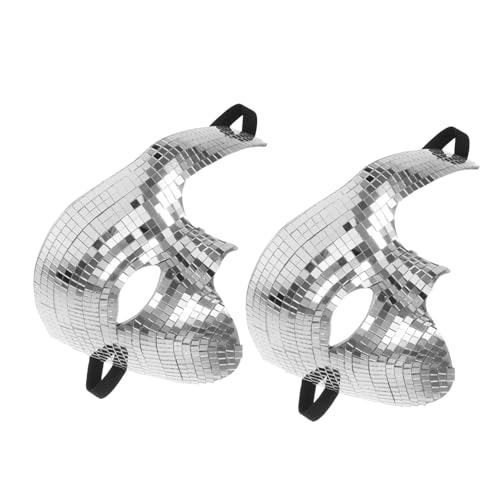 SOIMISS 2 Stück Teiliges Silbernes Glitzer-masquerade-halbgesichtsmaske mit Reflektierendem Spiegeleffekt für Halloween-karneval Disco-party Tanzveranstaltungen und Kostümfeste SOIMISS 2 Stück Teiliges Silbernes Glitzer-masquerade-halbgesichtsmaske mit Reflektierendem Spiegeleffekt für Halloween-karneval Disco-party Tanzveranstaltungen und Kostümfeste von SOIMISS