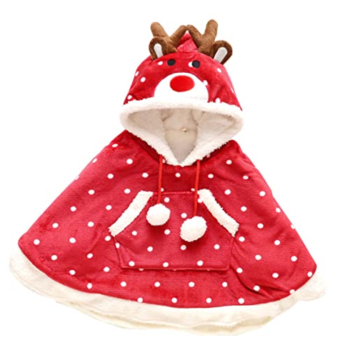 SOIMISS 2 Stück Weihnachtsumhang Für Kinder Kinder Weihnachtsumhang Outfit Kinder Mädchen Kleidung Weihnachtsmann Kostüm Für Kinder Weihnachts Rentier Kleid Weihnachten Mit von SOIMISS