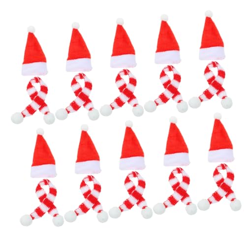 SOIMISS 20 Stück Teiliges Mini Weihnachtsmützen und Strickschal Handgefertigte Xmas Ornamente Rote und Weiße Puppen Weihnachtsdeko für Bastelprojekte und Festliche Dekoration SOIMISS 20 Stück Teiliges Mini Weihnachtsmützen und Strickschal Handgefertigte Xmas Ornamente Rote und Weiße Puppen Weihnachtsdeko für Bastelprojekte und Festliche Dekoration von SOIMISS