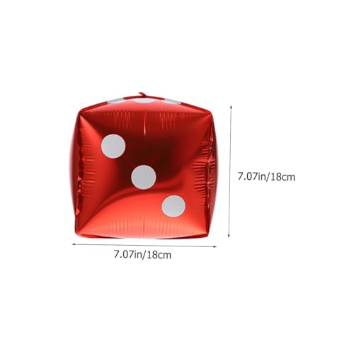 SOIMISS 20 Stück Würfel Folienballons Partydeko Spielthema Aluminiumfolie Luftballons Rot für Fotohintergrund und Spielspaß Erwachsenenpartys 20pcs SOIMISS 20 Stück Würfel Folienballons Partydeko Spielthema Aluminiumfolie Luftballons Rot für Fotohintergrund und Spielspaß Erwachsenenpartys 20pcs von SOIMISS