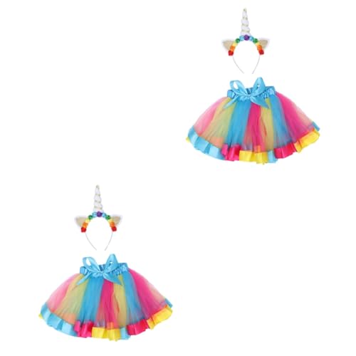 SOIMISS 2St Einhorn Kostüm Einhorn-Partykleid Outfits für Mädchen Kinderkostüm Kostüme für Mädchen kinder ballettkleidung carnival costume girl einhorn mädchen kleidung Einhornkleid Blue von SOIMISS