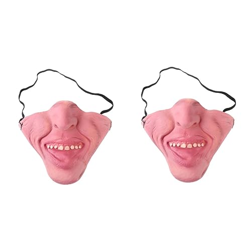 SOIMISS 2St Halbgesichtsmaske halloween costume halloween kleidung gruselige masken Cosplay-Maske Halloween-Masken für Erwachsene lustige Halloween-Maske gruselige Maske für Halloween von SOIMISS