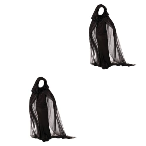 SOIMISS 2St Halloween-Hexenkleid für Rollenspiele Geisterkostüm Damen schwarze Horrorrobe vampier halloween costume de halloween schwarzes kleid Hexenkostüm für Frauen für Auftritte Black von SOIMISS