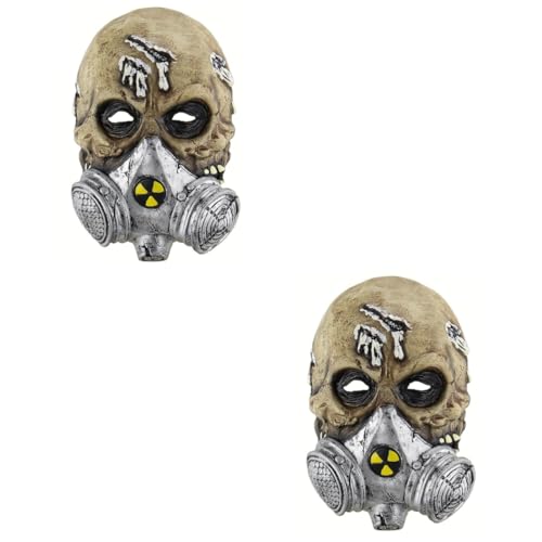 SOIMISS 2St Horror-Maske Halloween Totenkopfmaske beängstigend Grusel Schrecken böse hallowen masks haloween mask Maskenfest masken erwachsene horrormaske Horror-Zombie-Maske Schädelmaske von SOIMISS