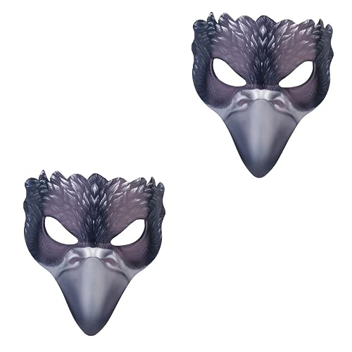 SOIMISS 2St Krähenmaske heiser Halloween-Vogelmaske Zombie- Maskenkostüm LED- halloween costume halloween kleidung lustige masken Halloween- Karnevalspartymaske PU von SOIMISS