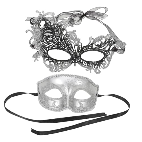 SOIMISS 2St Masken verkleiden Karnevalsmaske Cosplay- Dekorative Lustige Cosplay Masken Zubehör Vintage Partymaske Festival-Masken für Erwachsene Ball Masken Plastik von SOIMISS