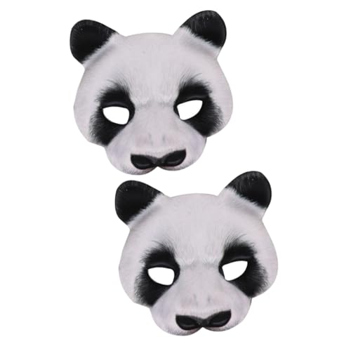 SOIMISS 2St Panda-Maske Cosplay-Tier Tier-Cosplay-Maske tierischer Panda Halloween-Maskerade halloween costume halloween kleidung Tiermaske für Frauen Halloween-Partyzubehör Eva Weiß von SOIMISS