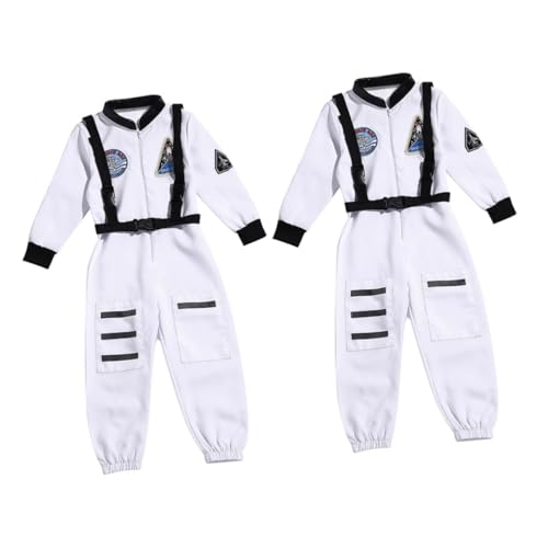 SOIMISS 2St Spielhauskostüm halloween costume halloween kleidung costume halloween halloweenkostüme costume Kinderkommode Astronautenanzug für Jungen Cosplay zum Kindertag Weiß von SOIMISS