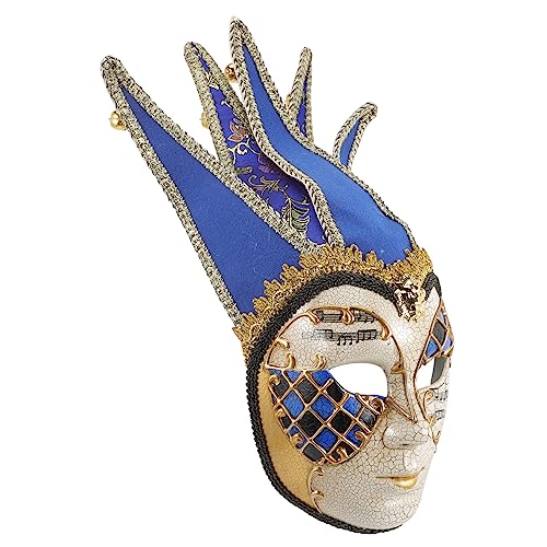 SOIMISS 2St Venezianische Maske Frauenmaske lustige partymaske Geburtstagsmaske Vintage lustige Masken Maskendekor halloween masken halloweenmaske Halloween-Maske Maskenstütze p.s Blue von SOIMISS