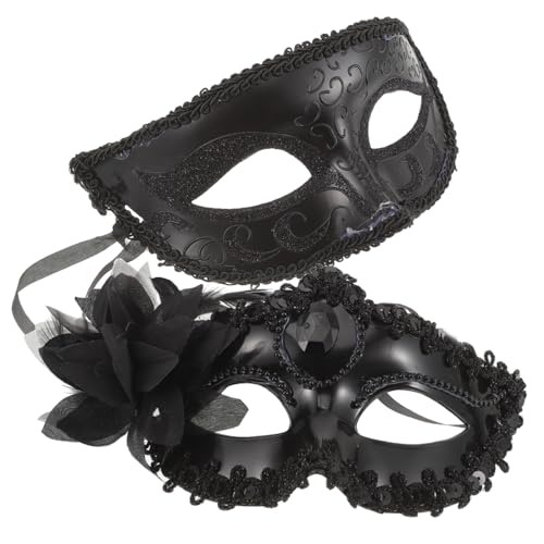 SOIMISS 2St Venezianische Maske Karnevalskostüm-Requisite Maske für Maskeradeparty für Frauen halloween masken halloweenmaske Maskerade-Kostümzubehör Zubehör für Maskeradekostüme Stoff von SOIMISS