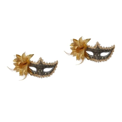 SOIMISS 2St Venezianische Maske golden halloween masken halloweenmaske halloween masks Costume party mask Halloween-Masken maskerade auge Spitzenmaske für Maskenball Kostüm-Party-Maske von SOIMISS