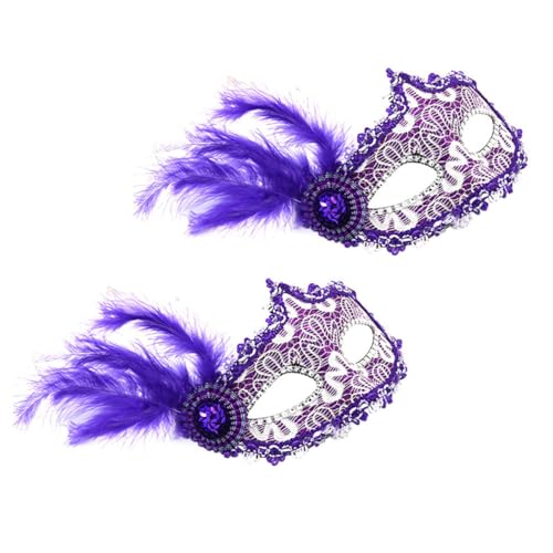 SOIMISS 2st Anziehmaske Cosplay-maske Maskerademaske Tanzparty-maske Violett von SOIMISS