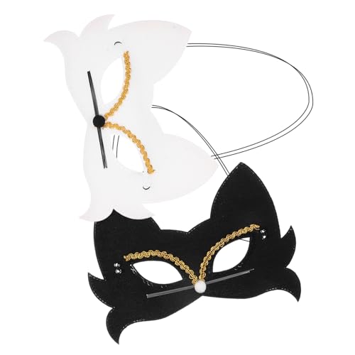 SOIMISS 2st Katzenmaske Augenmaske Für Kinder Cartoon-masken Für Kinder Halbgesichts-augenmaske Partydekorationen Mit Katzenmotiven Tiergesichtsmaske Für Party Katzenfrauenmaske Stoff von SOIMISS