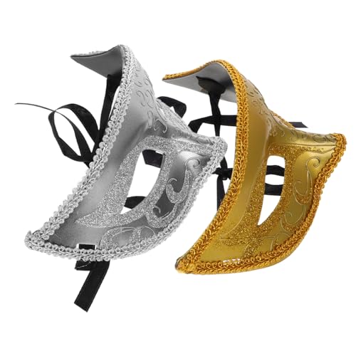 SOIMISS 2st Plastikmaske Venezianische Maske Für Männer Halbmaske Halloween Maskerade Zubehör Maskerademaske Für Männer Neuartige Maske Halloween-halbmaske Party-maske Halloween-maske von SOIMISS