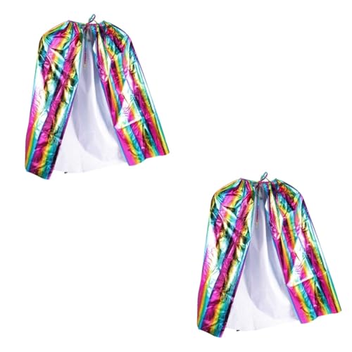 SOIMISS 2st Regenbogen-umhang Für Kinder Flügel Kostüm Paraden Kostüm Rollenspielkostüm Kostümparty-umhang Cape-kostüm-maskerade Kap Cosplay-umhang Cosplay-requisite Polyester (polyester) von SOIMISS