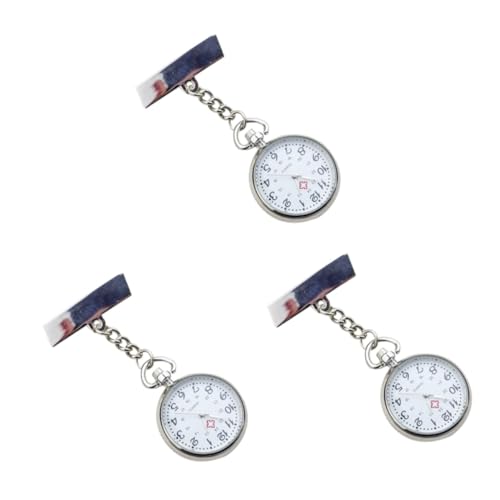 SOIMISS 3 STK Taschenuhr Mädchen Digitaluhr Mädchen Uhren Pflegeuhr Damen-digitaluhren Schwesternuhren Für Damen Mädchen Sehen Damenuhr Hängende Schwesternuhr Betrachten Glas Silver von SOIMISS