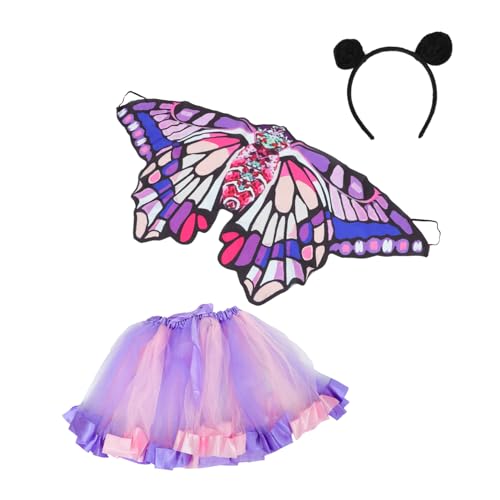 SOIMISS 3 Sets Mesh Tutu Rock Kostüme Outfit Performance Requisiten Mesh Kleider Feen Tutu Kostüm Feenkostüm Mädchen Puffy Tüllkleid Party Schöner Rock Polyester Polyester von SOIMISS