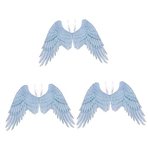 SOIMISS 3 Stk faschingskostüme karnevalskostüme hochzeitdeko carnival costume wings costume Engelskostüm Damen Engelskostüme für Frauen Engel-Halloween-Kostüm für Mädchen Zubehör Abs Blue von SOIMISS