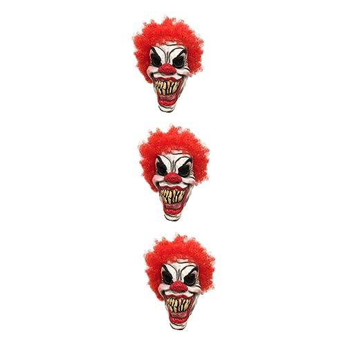 SOIMISS 3 Stück Halloween Maske Gruselige Clown Maske Abschlussball Requisiten Bucktoothed Maskerade Maske Cosplay Maske Kostüm Gruselige Gesichtsmaske Urlaubsmaske Terror von SOIMISS