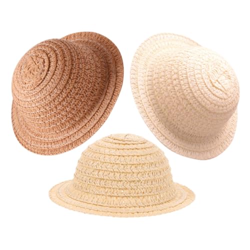 SOIMISS 3 Stück Mini Strohhut für Puppen Handgewebte Kleine Hüte in Naturtönen als Foto Requisite und Bastelaccessoire Passend für Puppen Aller Langlebig und Komfortabel SOIMISS 3 Stück Mini Strohhut für Puppen Handgewebte Kleine Hüte in Naturtönen als Foto Requisite und Bastelaccessoire Passend für Puppen Aller Langlebig und Komfortabel von SOIMISS