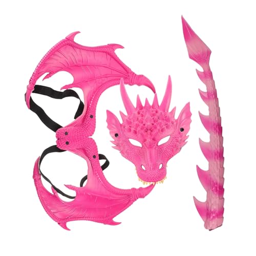 SOIMISS 3 Stück Teiliges Halloween Drachen Kostüm Set mit Realistischen Flügeln und Maske für Cosplay Rollenspiele und Festliche Verkleidungen bei Halloween Schule und Familienfeiern SOIMISS 3 Stück Teiliges Halloween Drachen Kostüm Set mit Realistischen Flügeln und Maske für Cosplay Rollenspiele und Festliche Verkleidungen bei Halloween Schule und Familienfeiern von SOIMISS