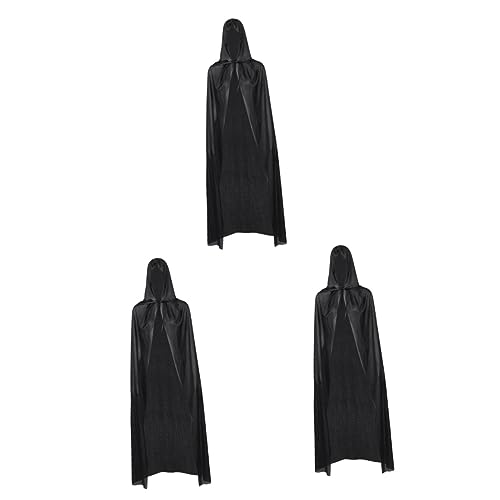 SOIMISS 3St Vampir-Umhang Halloween Cape Halloween Costume halloweenkostüme Partymantel Halloween-Cosplay-Kostüm Kleidung Halloween-Anziehumhang Vampire Cosplay Umhang Stoff Black von SOIMISS