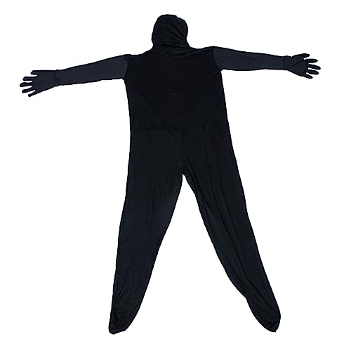 SOIMISS 3St unsichtbarer Mann cos Bühnenkostüm Damen-Body Halloween-Outfit Hautkostüm Body-Kostüm halloween costume halloween kleidung Mantel Cosplay unsichtbarer Umhang Polyester Black von SOIMISS