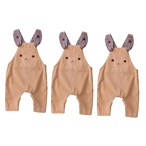 SOIMISS 3st Hosenträger Outfits Für Neugeborene Jungen -outfits Kleidung Für Die Fotografie Von Kleinkindern Jungen Kostüme Neugeborene Fotokleidung Junge Babykleidung Baumwolle Khaki von SOIMISS