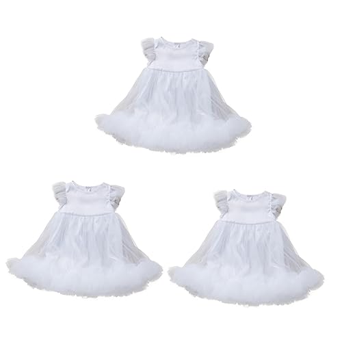 SOIMISS 3st Kleid Ohne Ärmel Prinzessin Tutu-rock Tutu-kleid Für Kinder Mädchenkleid Cosplay-kostüm Kinderkostüme Kostüm Für Kinder Kleid Aus Kleidung Für Kleinkinder Weiß Polyester von SOIMISS