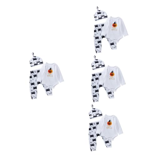 SOIMISS 4 Sets Halloween Strampler Babykostüm Lustiges Outfit Für Neugeborene Mädchen Outfit Halloween Kostüm Neugeborenes Mädchen Jungen Anzüge Babykostüm Unisex Babykostüm von SOIMISS