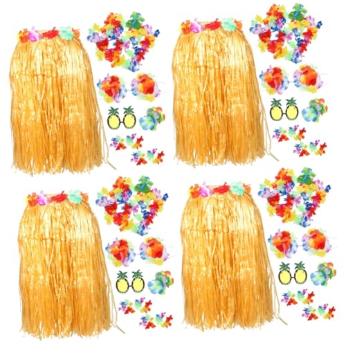 SOIMISS 4 Sets Hawaiianischer Hula Hawaiianische Partydekorationen Hawaiianische Party Requisite Luau Party Sonnenbrille Damen Hawaiianisches Outfit Girlanden Hawaiianische von SOIMISS