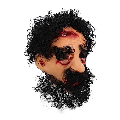 SOIMISS 4 Stück Bärtige Maske Gruselige Halloween-masken Halloween-party-bart Neuheit Schnurrbärte Cosplay-kostüme Halloween-kopfbedeckung Abschlussball Maske Halloween-bartmaske Emulsion von SOIMISS