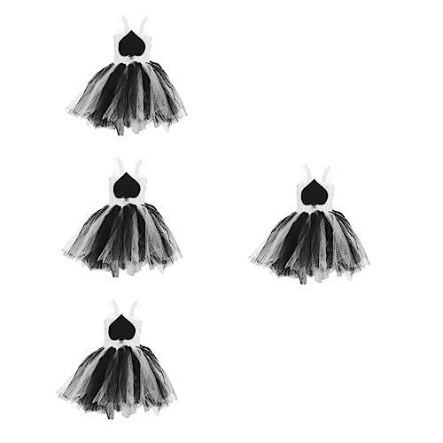 SOIMISS 4 Stück Kinder Abschlussballkleider Ballett Tüll Kleider Tanz Tutu Mädchen Strampler Kinderkostüm Kinder Tutu Kleid Halloween Requisiten Mädchen Tutu Mit Rock Nylon Mesh von SOIMISS