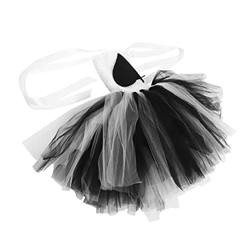 SOIMISS 4 Stück Kinder Mädchen Ballkleider Kinder Tutu Kleid Ballett Tüll Tutu Rock Gestreiftes Tutu Kleid Ballett Tüll Kleider Kinder Formelle Kleidung Tanz Tutu Nylon Mesh Schwarz von SOIMISS