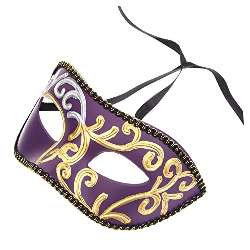 SOIMISS 4 Stück Maske venezianische Partei Halloween- Halloween-Accessoires Abschlussball- halloween mask hallowen masks Festival-Accessoire Kostümzubehör Plastik Violett von SOIMISS