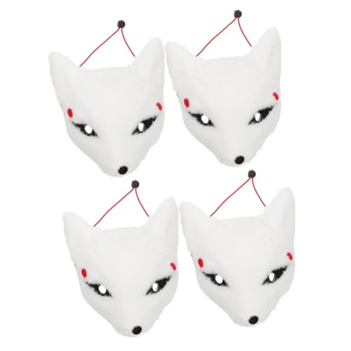 SOIMISS 4 Stück Plüsch-Fuchs-Maske Cosplay-Masken verschleißfeste Partymaske Fuchs Cosplay Maske Japanisch halloween costume halloween kleidung tragbare Fuchsmaske Füchse Maske PVC von SOIMISS