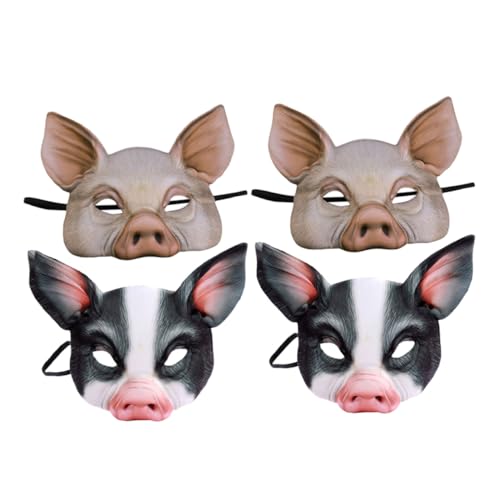 SOIMISS 4 Stück Teiliges Tier-masquerade Halbgesichtsmaske Leicht und Bequem für Halloween Karneval Kostüm Party Cosplay Zubehör Bunt SOIMISS 4 Stück Teiliges Tier-masquerade Halbgesichtsmaske Leicht und Bequem für Halloween Karneval Kostüm Party Cosplay Zubehör Bunt von SOIMISS